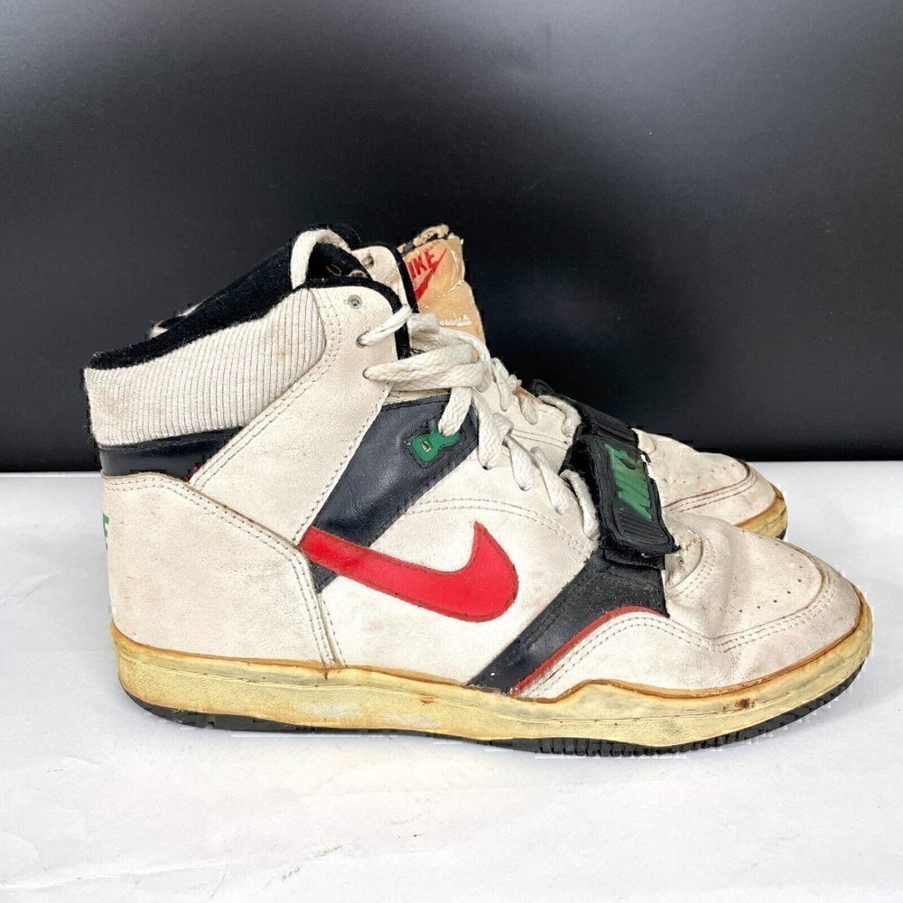VTG NIKE Men's White 1988 Force Swoosh High Top Strap Sneaker Shoes 8.5 Sample?